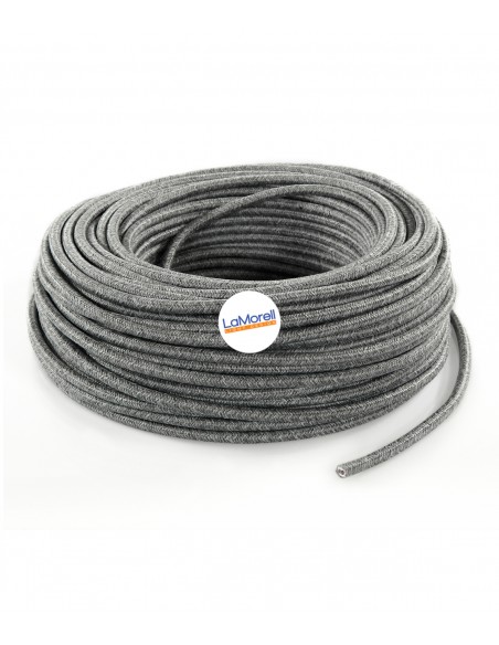Cable para exterior redondo revestido en tela color Canvas gris LM22E