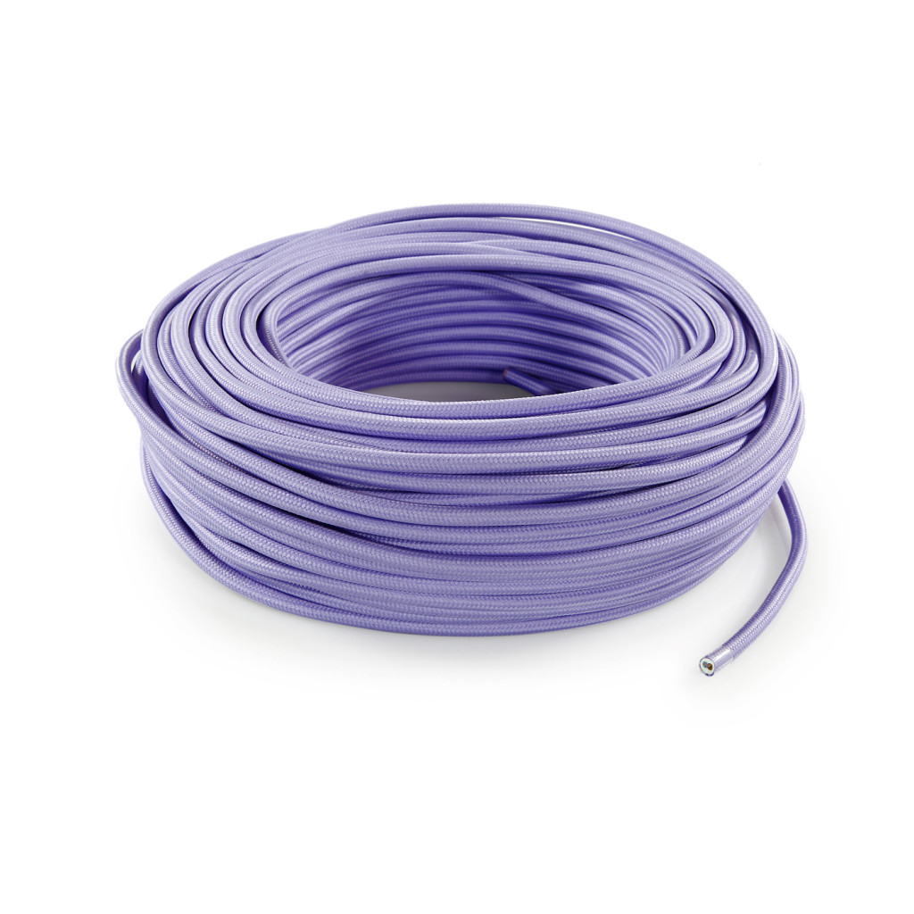 Cable eléctrico redondo revestido de tela Lila LM02