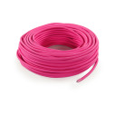 Cavo elettrico rotondo rivestito in tessuto fucsia LM04