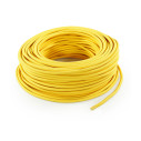 Câble électrique rond revêtu de tissu coloré Jaune LM06