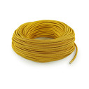 Câble électrique rond revêtu de tissu coloré Or LM12