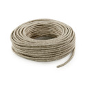 Cable eléctrico redondo recubierto de tela beige canvas LM21