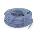 Cable eléctrico redondo recubierto de tela Blanco/Azul LM31