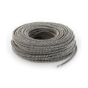 Cavo elettrico rotondo rivestito in cotone Sabbia/Nero LM69