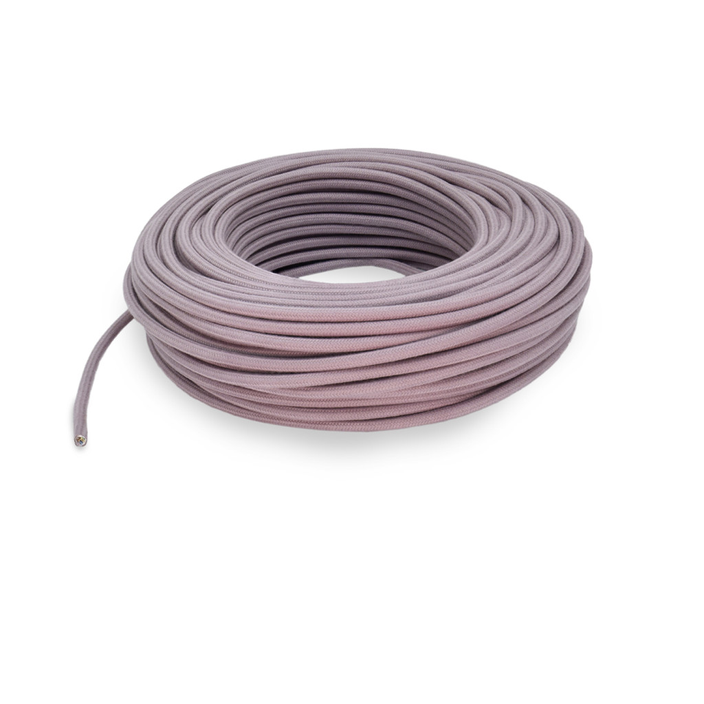 Cable eléctrico redondo recubierto de algodón Lavanda LM103