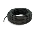 Cable eléctrico redondo recubierto de algodón Gris Carbón LM109