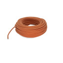 Câble électrique rond recouvert de tissu coloré Saumon LM112