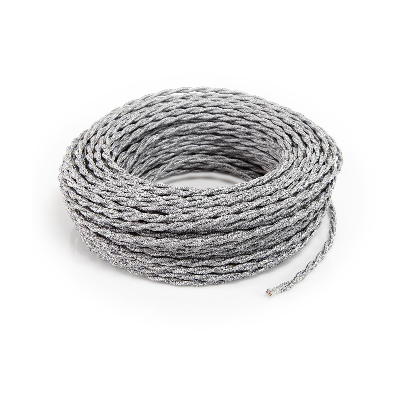 Cavo Elettrico Tessile Color Oro - 3 Metri, Trecciato, Per Lampade E Lampadari Vintage