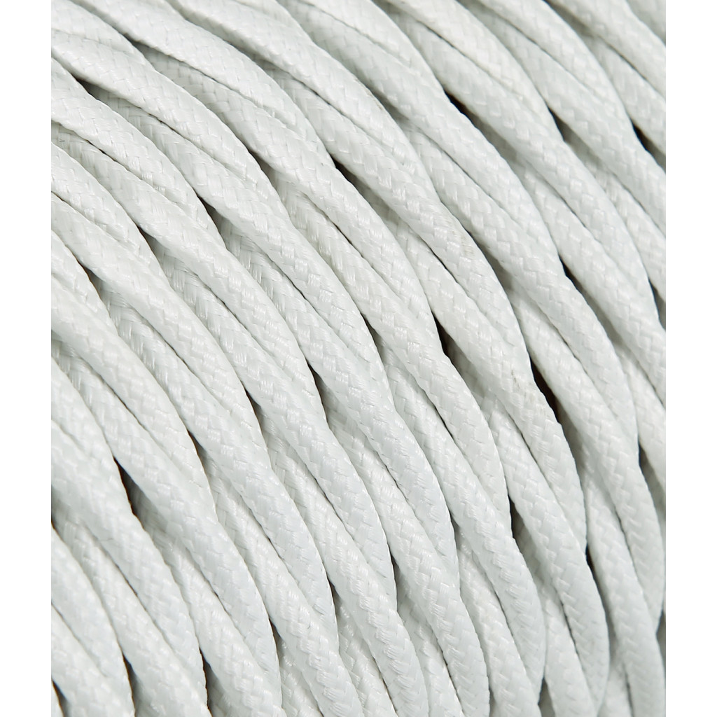 Câble électrique rond recouvert de tissu pour installations apparentes Bianco TR30