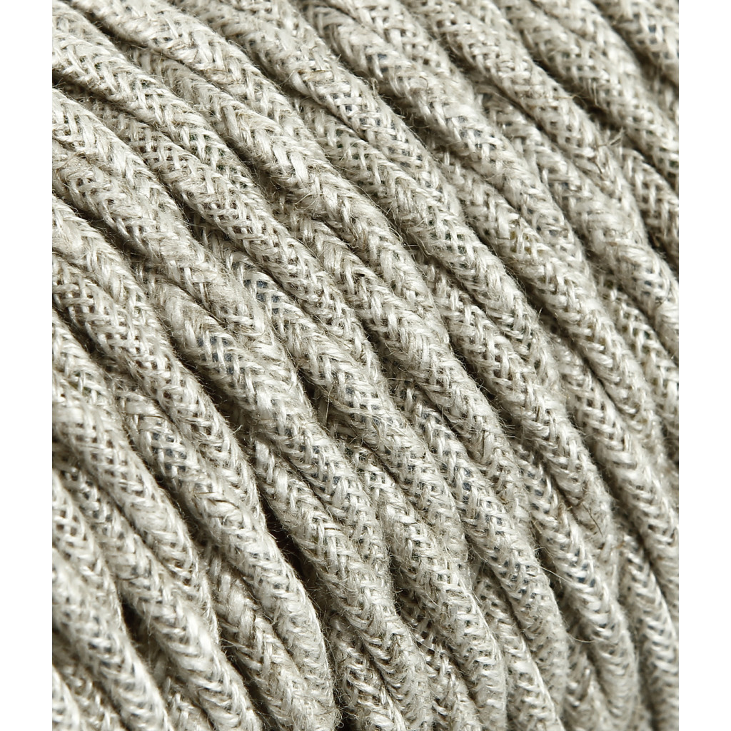 Cable eléctrico trenzado recubierto de tela para instalaciones a la vista Canvas Beige TR1. Varias secciones