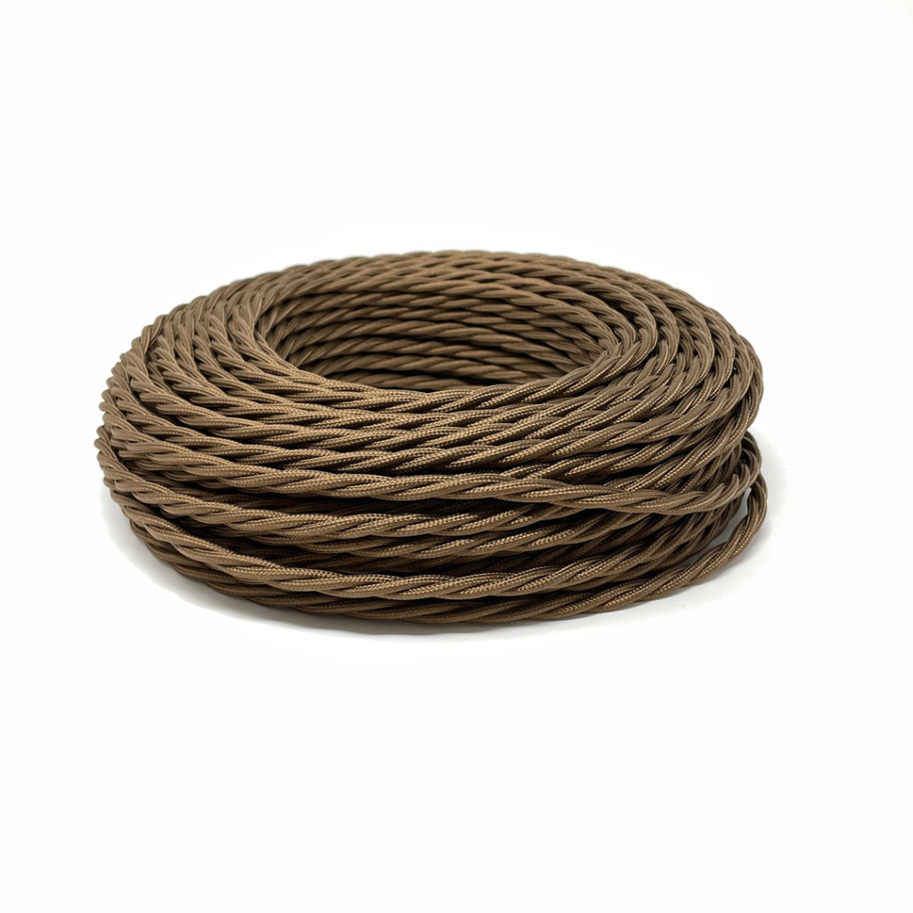 Braided Textile Cable For Visible System - Brown Moka TR114