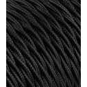 Cavo elettrico trecciato rivestito in tessuto per impianti a vista Nero TR120 3x1,50