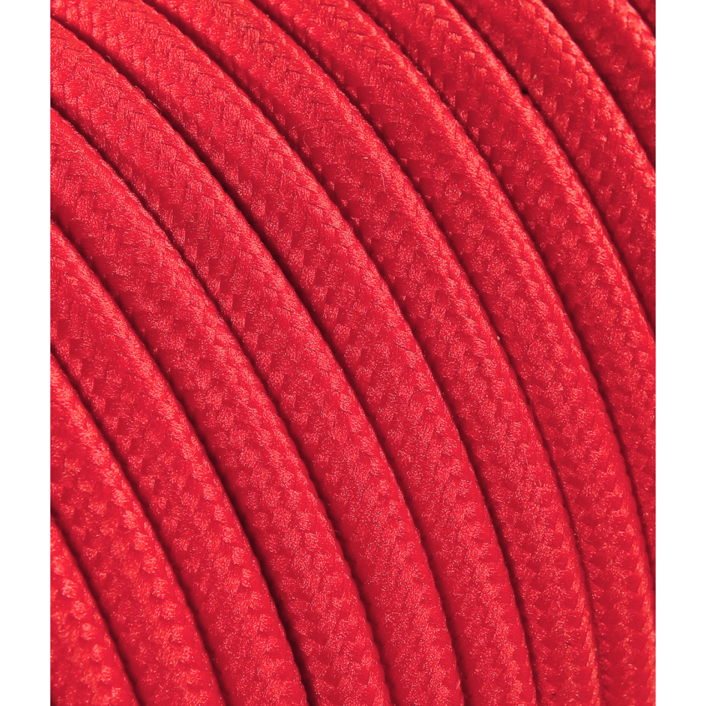 Cable eléctrico redondo revestido en tejido para instalaciones a la vista Rojo LM05 3x1,50