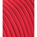 Cable eléctrico redondo revestido en tejido para instalaciones a la vista Rojo LM05 3x1,50