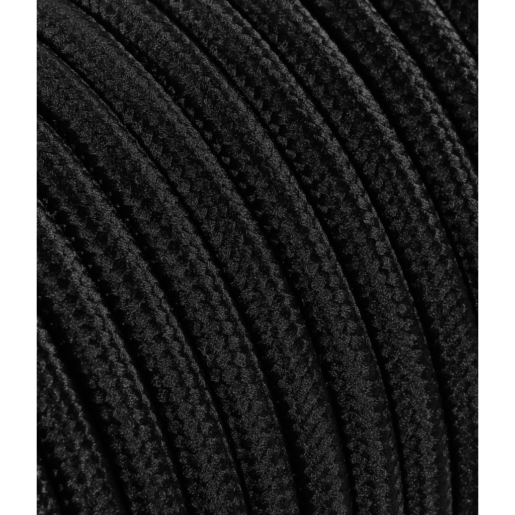 Cable eléctrico redondo revestido en tejido para instalaciones a la vista Negro LM10 3x1,50