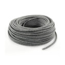 Câble électrique rond recouvert de tissu pour installations apparentes Canvas gris LM22 3x1,50