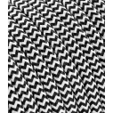 Câble électrique plat recouvert de tissu coloré Blanc/Noir LM32