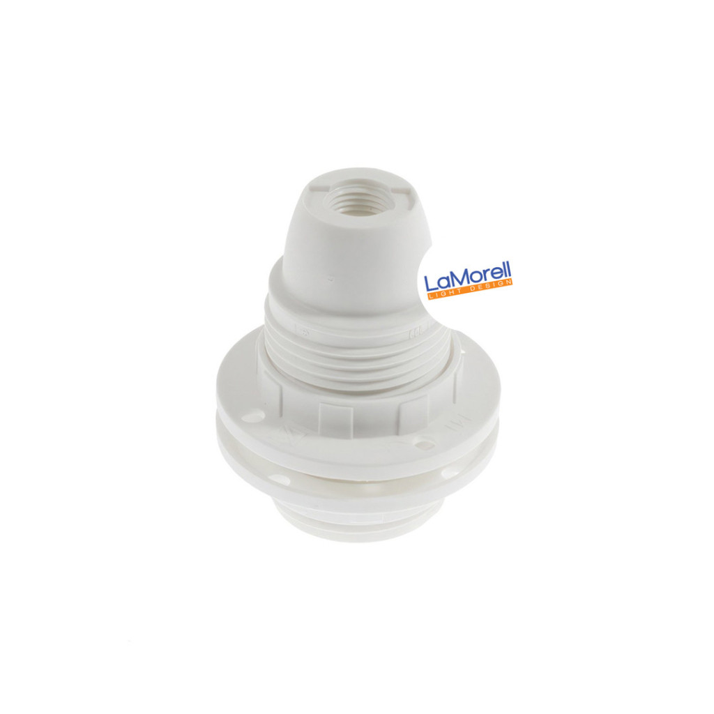 Thermoplastic Threaded E14 Lampholder White