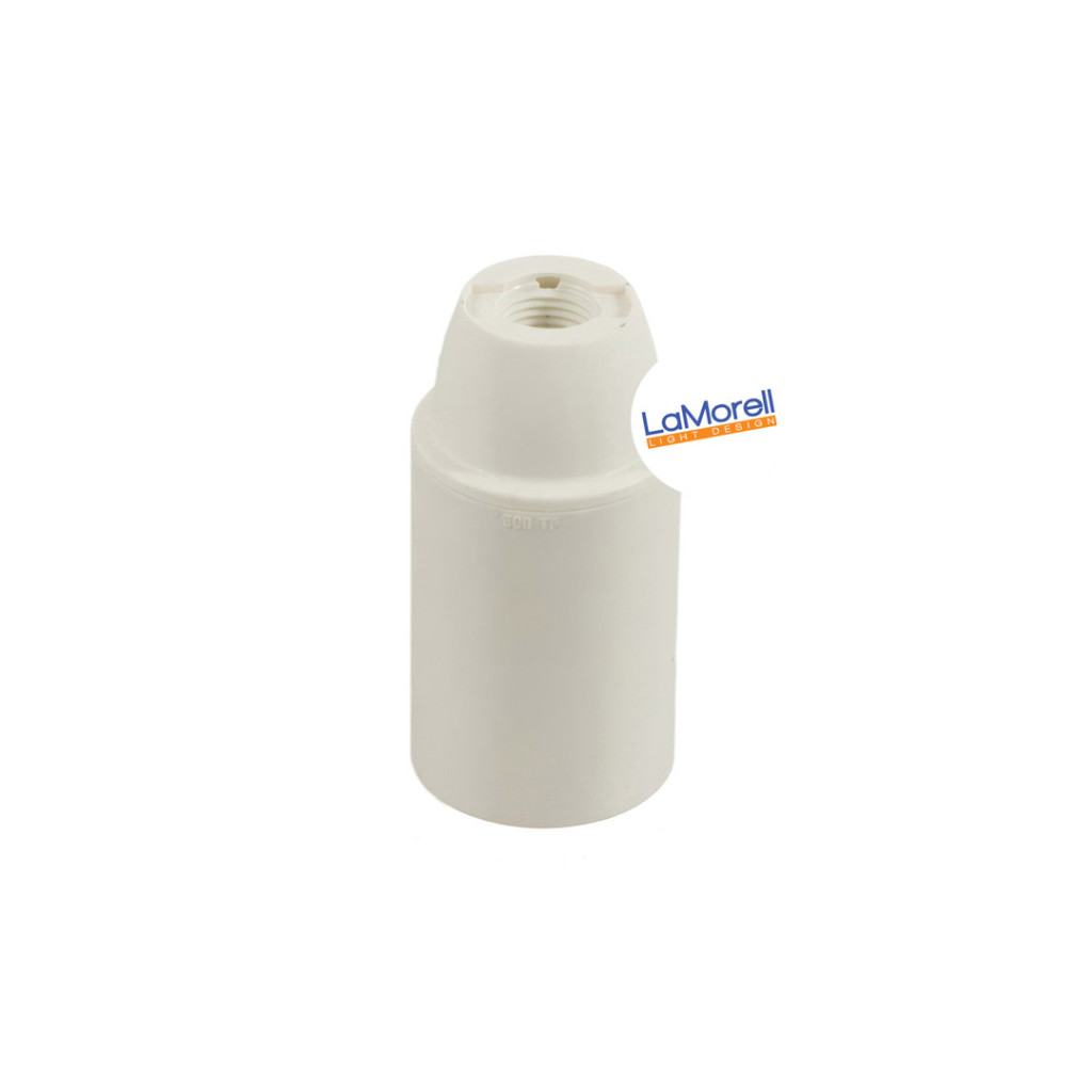 Portalámparas E14 de termoplástico blanco
