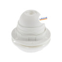 douille en thermoplastique filetée blanche E27 avec double bague