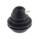 Portalámparas E27 de termoplástico con doble anillo para pantalla negro
