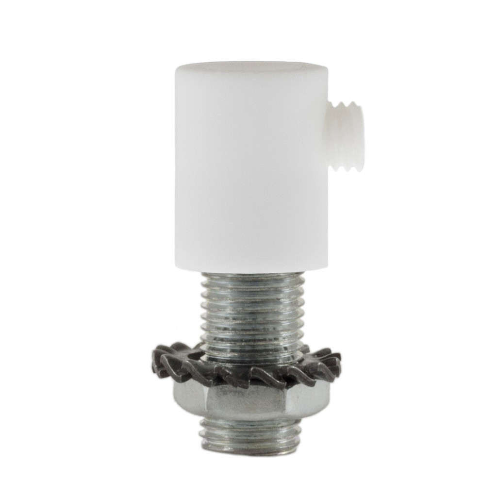 White Plastic Round Cable Clamp