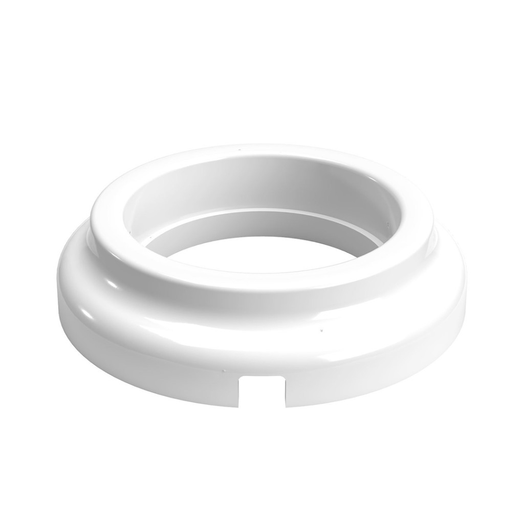 Base de porcelana blanca con doble salida para interruptores/conmutadores y tomas - Linea Small