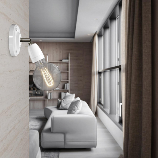 Applique A Parete Attacco E27 Lampada Da Parete Omino Su Scala IP20 - Foto 12