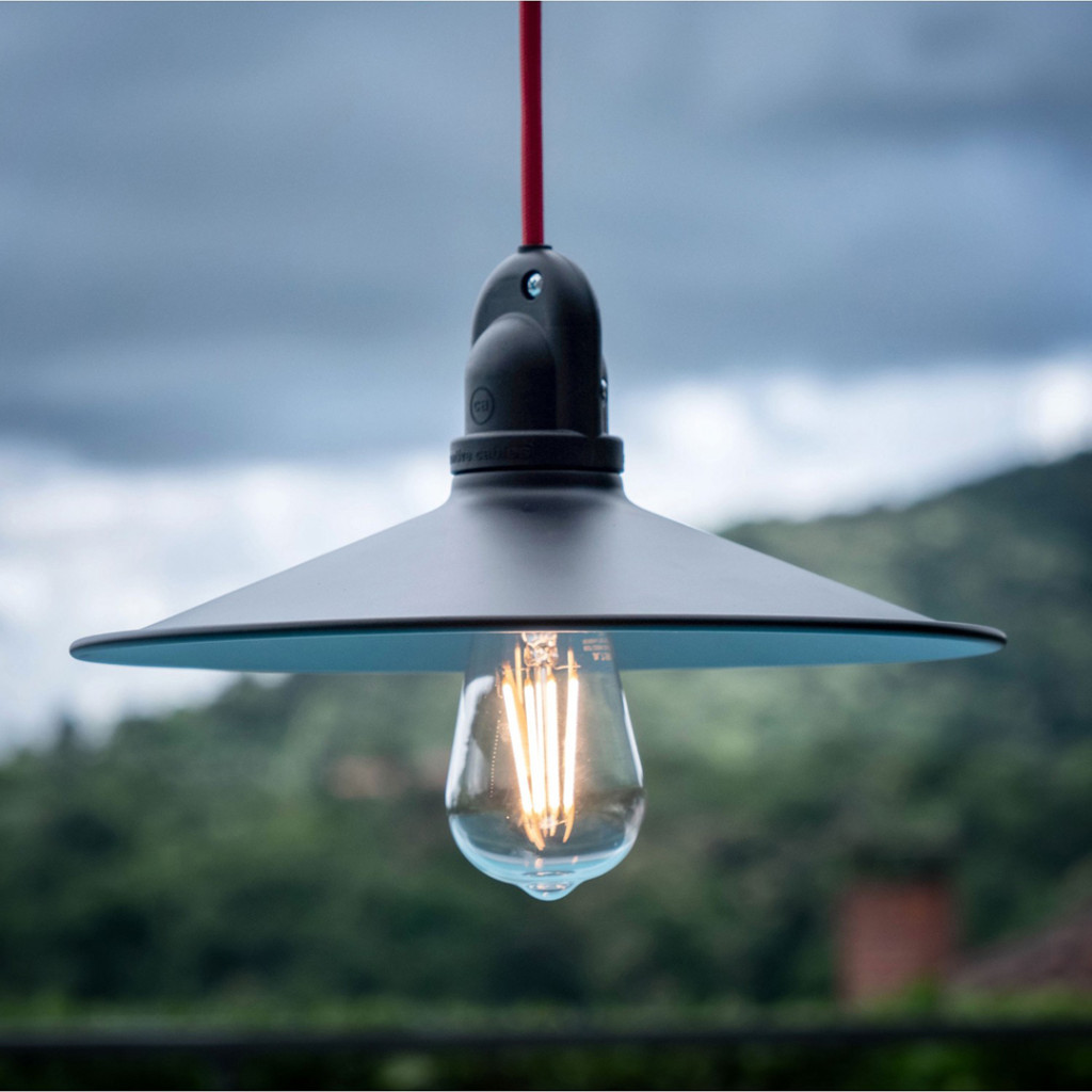 Cable para exterior redondo revestido en tela color Rojo