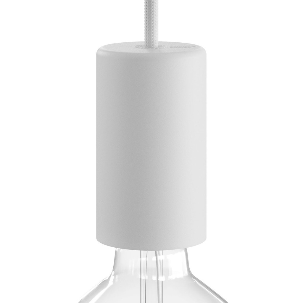Silicone Cylindrical Outodoor Lampholder E27 IP65 - White