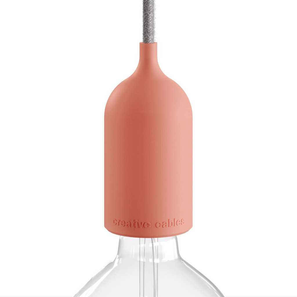 Silicone Outodoor Lampholder E27 IP65 - Salmon