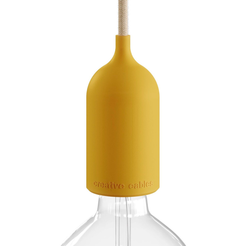 Silicone Outodoor Lampholder E27 IP65 - Yellow mustard