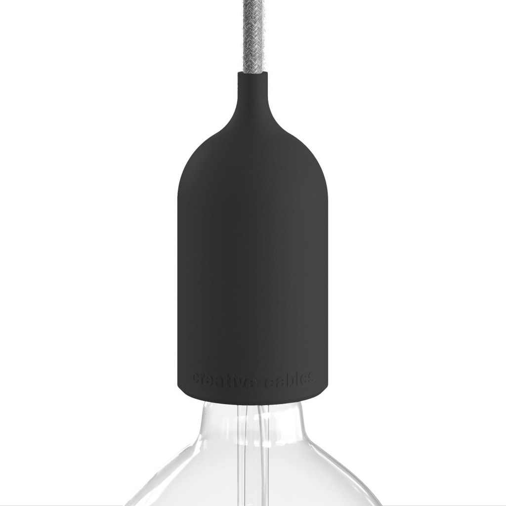Silicone Outodoor Lampholder E27 IP65 - Black