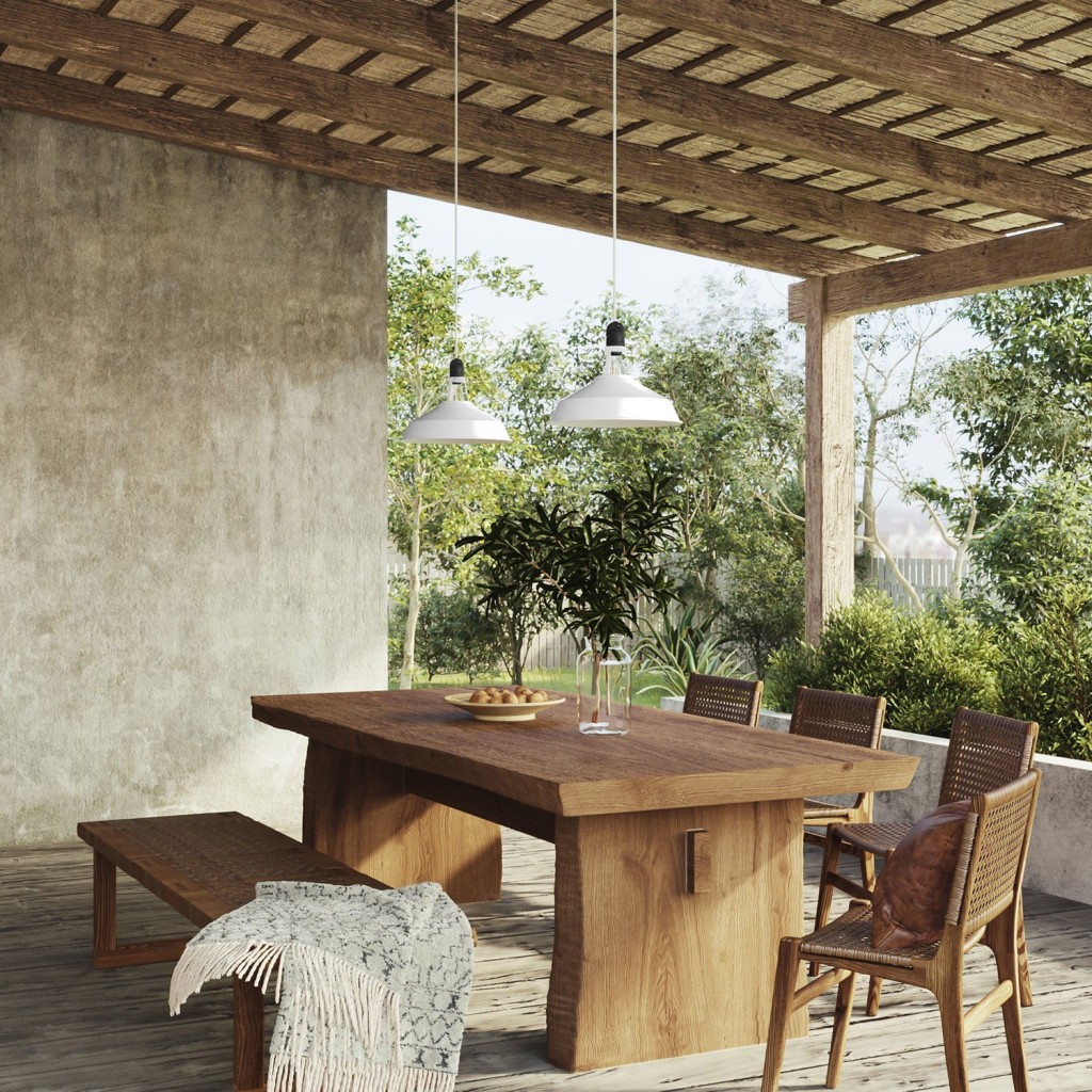 Paralume Harbour In Metallo bianco Smaltato Attacco E27