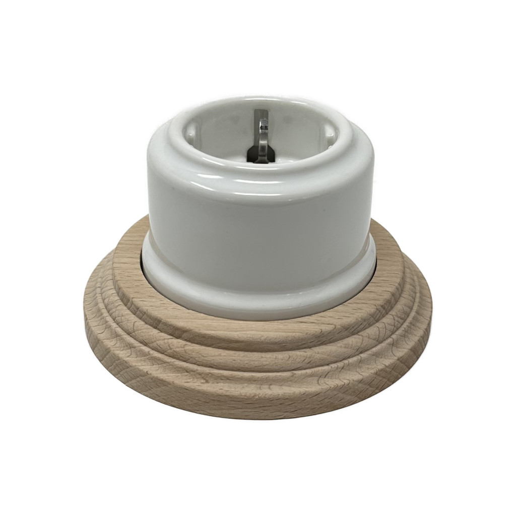 Base en bois simple pour interrupteurs/déviateurs et prises