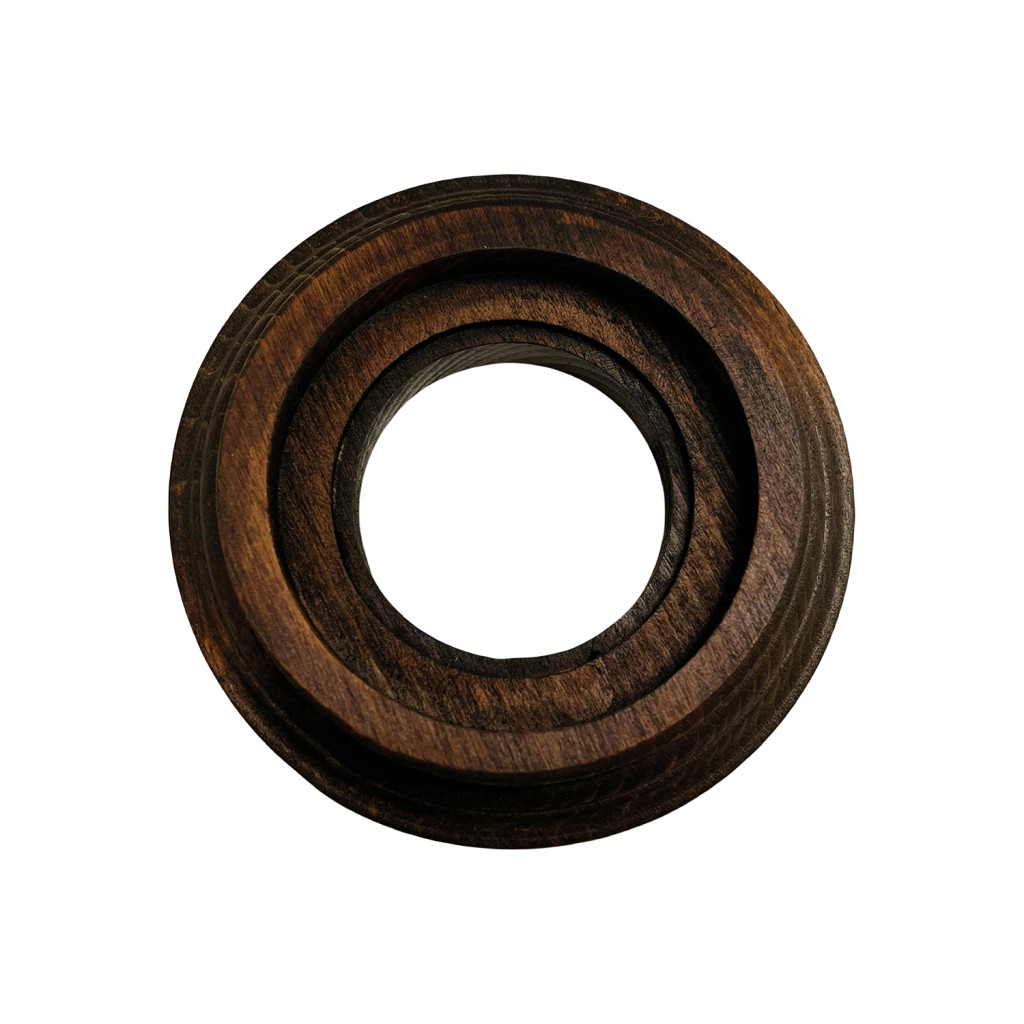 Base de madera simple en nogal para interruptores/conmutadores y tomas