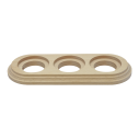 Base triple en bois naturel pour interrupteurs/déviateurs et prises