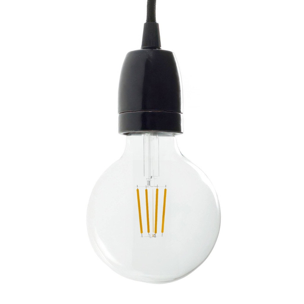 Porcelain Lampholder E27 Black