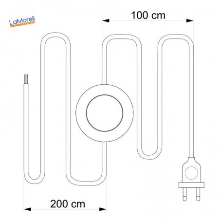 Câblage pour lampes sur pied avec câble textile tressé