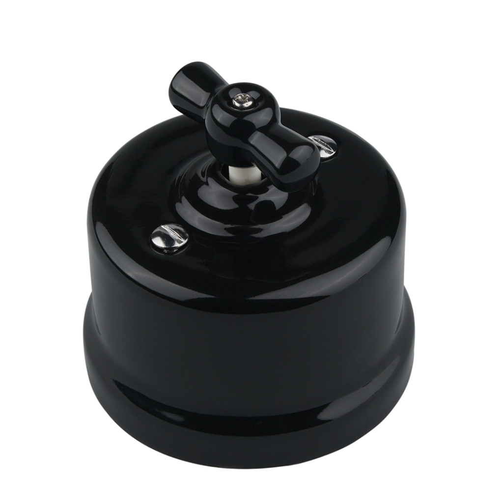 Asola 2 Way Inverter Black Porcelain ø65mm