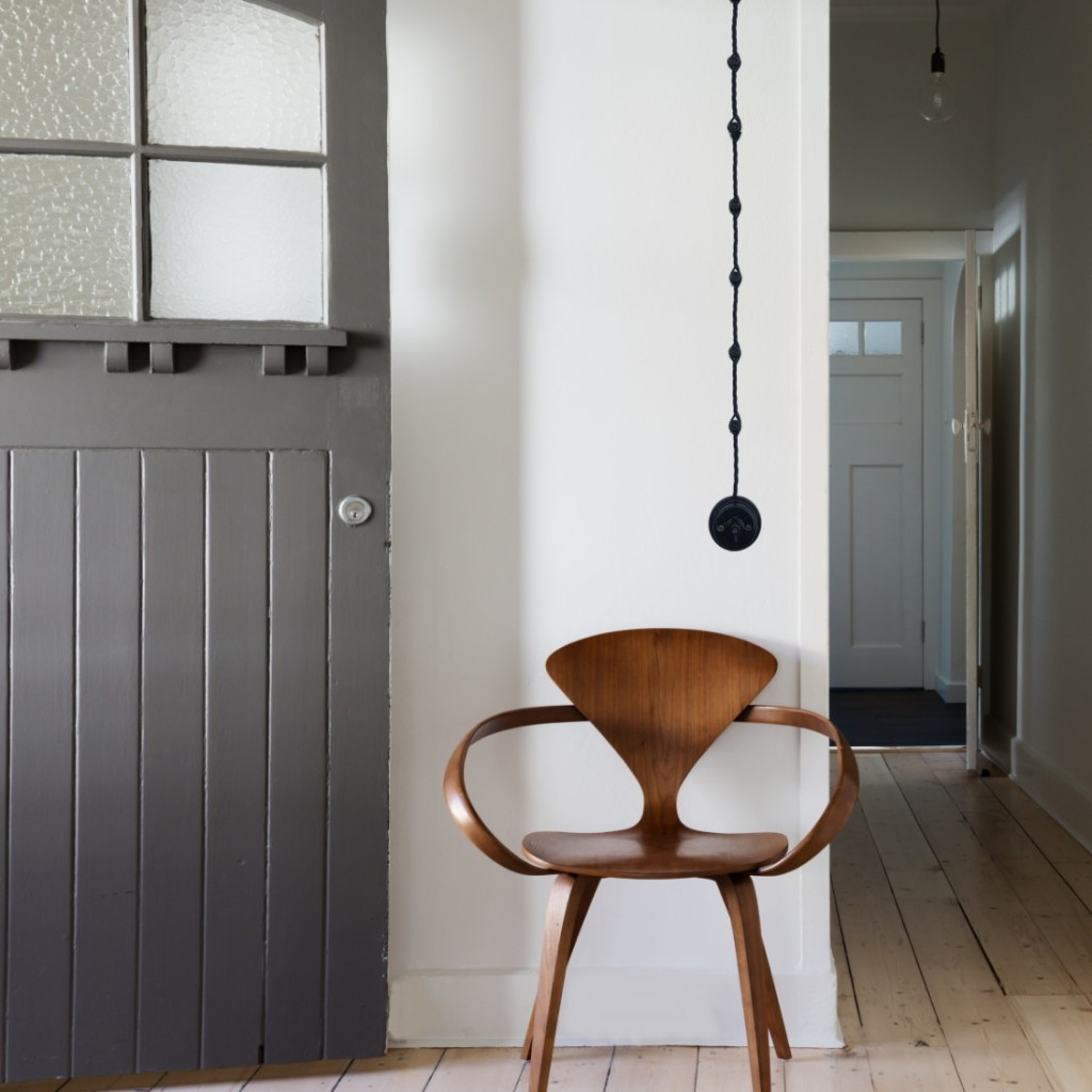 Conmutador de cruce de porcelana negra con mando de ranura ø65 mm