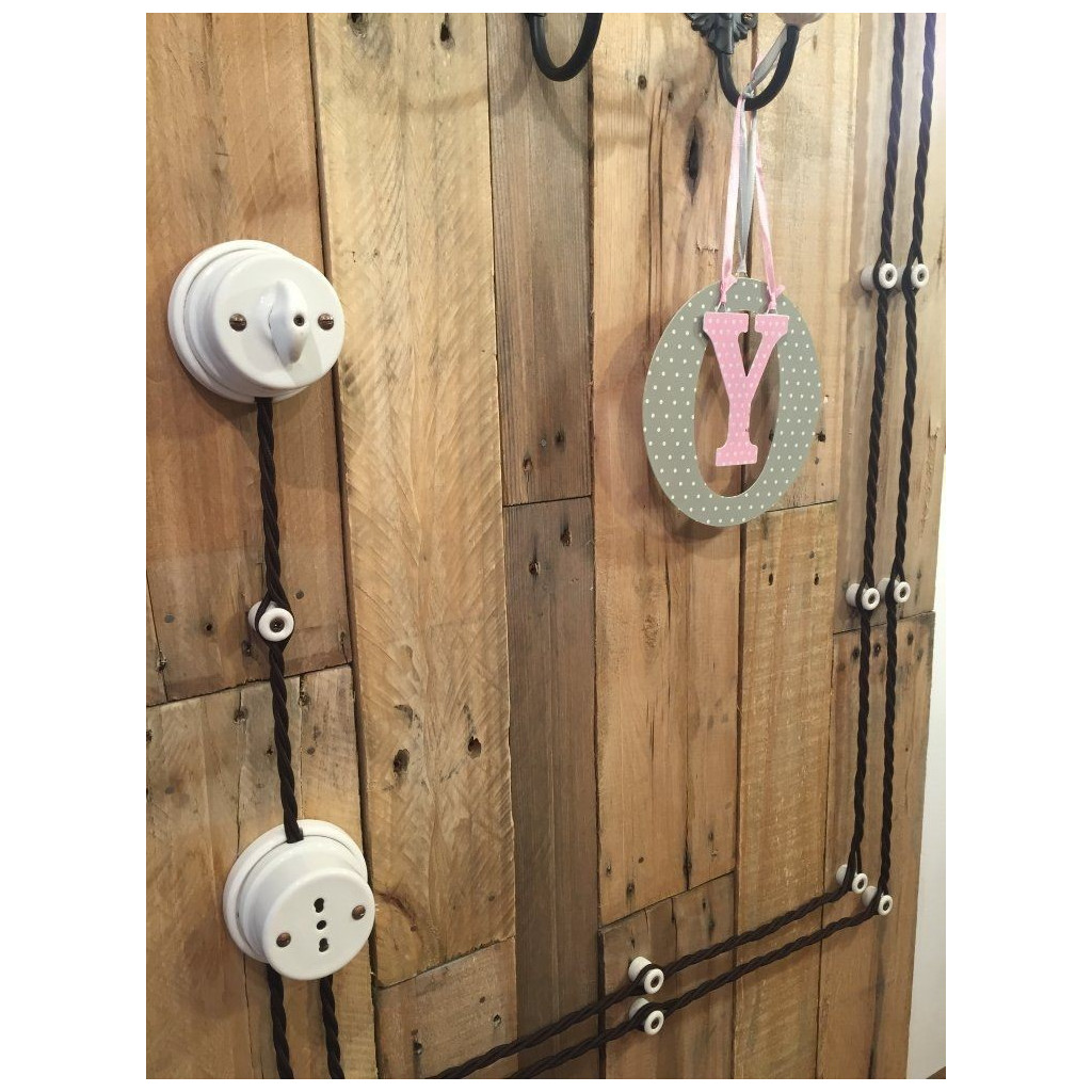 White Porcelain Inverter With Brushed Iron Metal Loop Control ø65mm