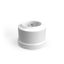 Prise murale française en porcelaine blanc ø65mm