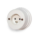 Porcelain 2 Pin French Wall Socket ø90mm