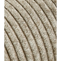 Câble électrique plat recouvert de tissu coloré Canvas beige LM21