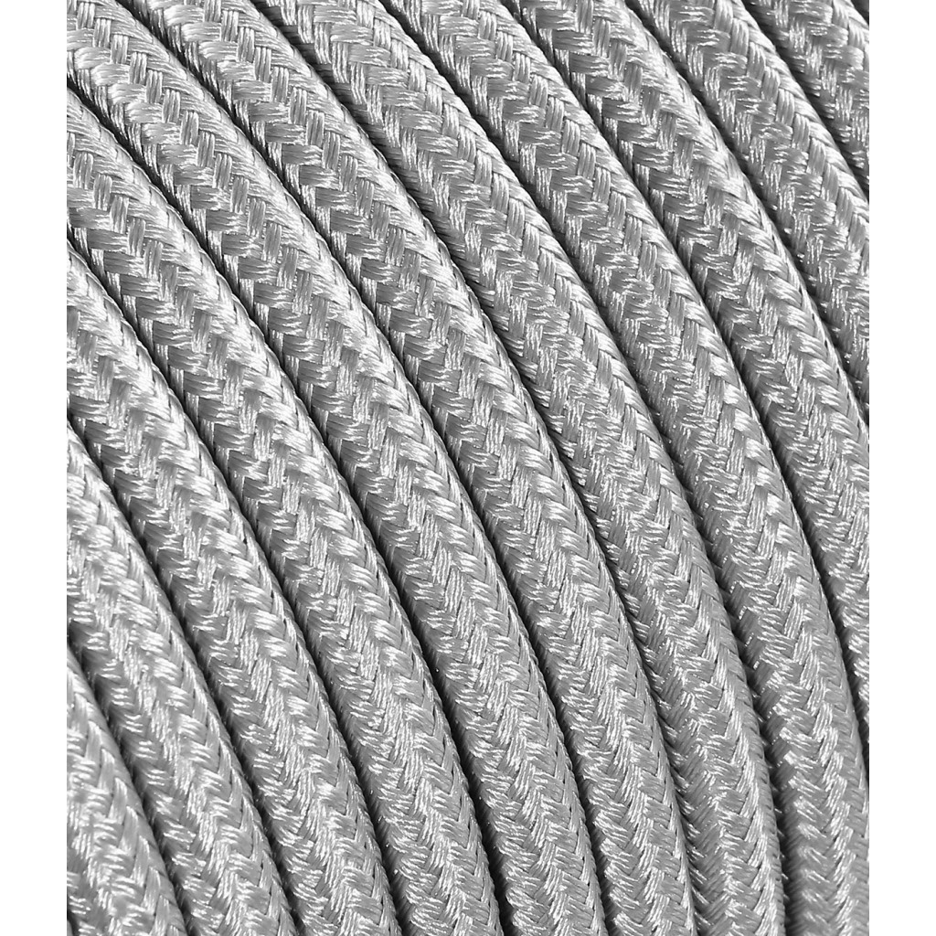 Flat Textile Cable - Silver LM13