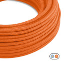 Cable eléctrico plano revestido en tejido Naranja LM03