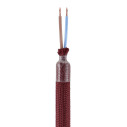 Flexible hose covered in LM17 Bordeaux fabric