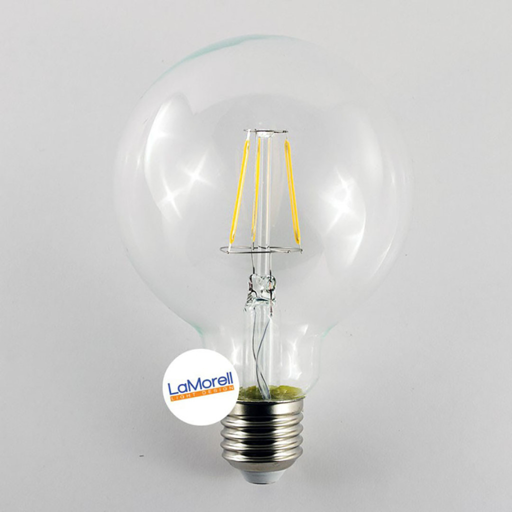 LED Transparent Globe G95 Light Bulb 4,5W 806Lm E27 2700K - led bulbs