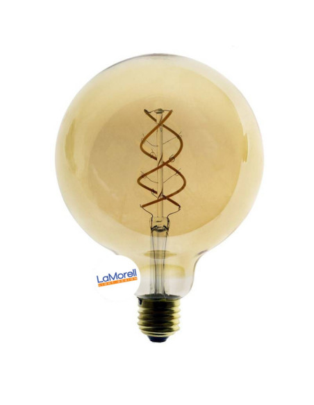 Bombilla LED Dorada Globo G125 4W 250Lm E27 1800K
